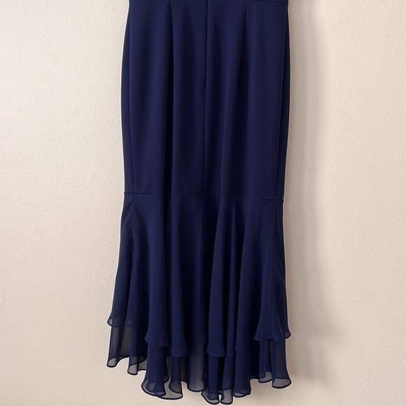 Aidan Mattox Navy Blue Maxi Women’s Dress Size 4 Formal Wear Evening Gown - Picture 6 of 9